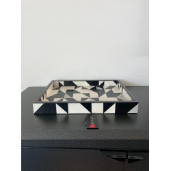 Diga Colmore luxury decoratie plateau zwart/wit/grijs 